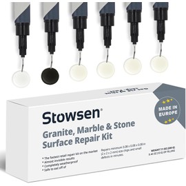 Granite, Marble & Stone Repair Kit - Fix Chips & Defects in Minutes | Restore Tiles & Countertops with Ease | for Quartz Corian Marble or Stone | Flawless Results Every Time | Repair Up to 20 Chips
