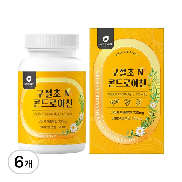 [On Sale] Gujeolcho N Chondroitin 600mg 60 tablets x 6 boxes (6 months supply) / [온세일]구절초 N 콘드로이친 600mg 60정x6통 (6개월분)