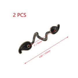 Pastlla Leaf Shape Drawer Pull Handle, Vintage Bronze Leaf Dresser Pull Knob Twig Branch Decorative Cabinet Wardrobe Furniture Door Drawer Pull Handle, 2 Pcs Zinc Alloy 3" Hole Center