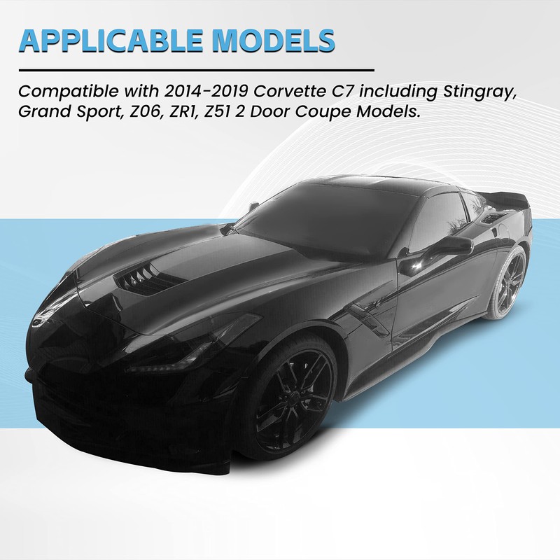 ECOTRIC Side Skirts Replacement Compatible with 2014-2019 Corvette C7 Stingray
