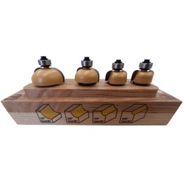 Sommerfeld's 4 Piece Cove Bit Set 04003 1/2-Inch Shank :3/16, 1/4, 3/8 and 1/2inch radius. For hand held routers and Router Tables