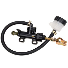 HIAORS Rear Brake Master Cylinder Reservoir Replacement for Yerf Dog GX150 150cc 3206 4206 3209 Coleman KT196 Go Kart ATC-250R Chinese 70cc 90cc 110cc 125cc Quad 4 Wheeler Pit Dirt Bike Parts Black