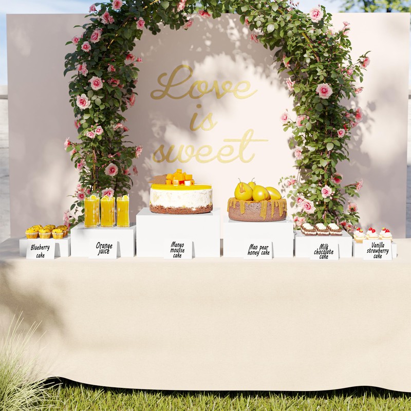 Buffet Risers with Mini Signs, Food Risers for Buffet Table,