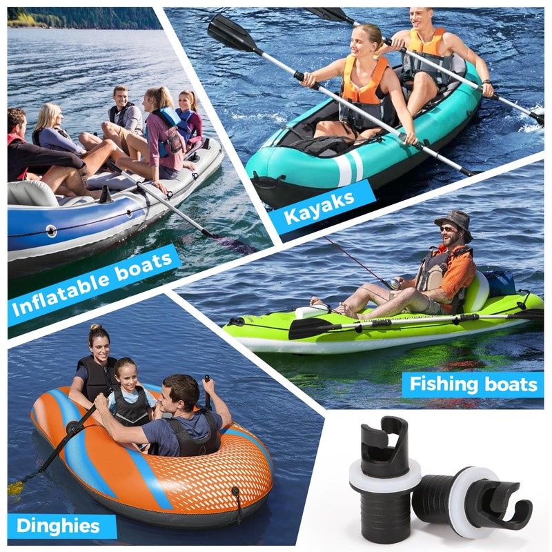 LQTSLFM Dinghy Valve Adapter, Black Adapter, Dinghy Valve, Kayak Pump