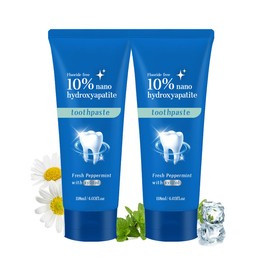 10% Hydroxyapatite Toothpaste for Sensitive Teeth｜Nano-Hydroxyapatite Toothpastes for Restore, Strengthen Teeth, Fluoride-Free, Mint Flavor, 4 oz (2)