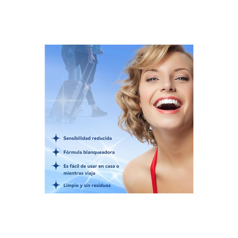 15 Pares-30 Tiras Blanqueadoras de Dientes, Whitening Strips, Tiras para