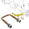 2pcs Golf Cart Leaf Spring U Bolt with Screw Nut