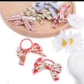 Bianhuan Hair Rubber for Children, Ribbon, Hair Accessories, Kids, Hair Clip, Stylish, Set of 12, Colorful, School Entrance, Celebration, Birthday Gift