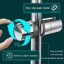 Shower Head Holder, 18-25 MM Detachable Shower Holder Bracket, Adjustable Shower Head Holders Replacement for Shower Head