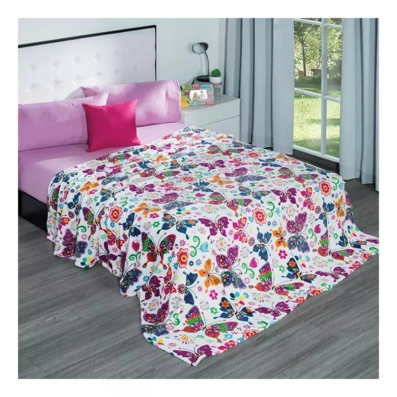 Elefantito Cobija Elefantito Ligero con diseño mariposas de 2.2m x
