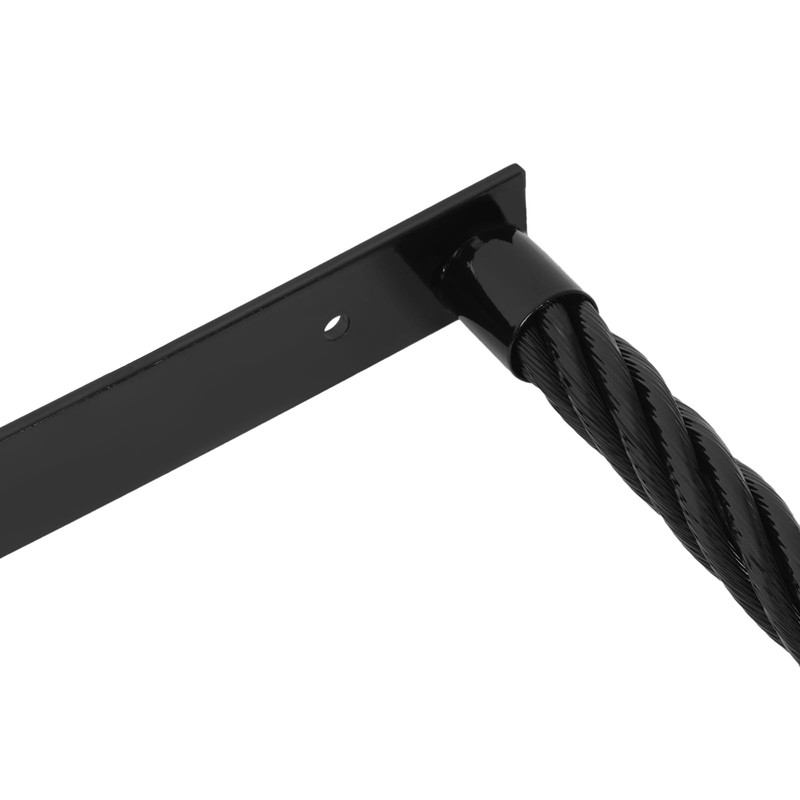 ECOTRIC Truck Step Universal Perforated Cable Step Black Steel 1Pc