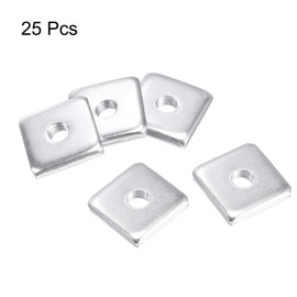 sourcing map Square Nuts, M8x25mmx5mm Zinc-Plated Metric Coarse Thread Assortment Kit, 25 Pcs