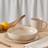 Bico Light Beige Pasta Bowls Set, Set of 4, Microwave