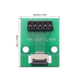 MECCANIXITY FFC FPC Connector Board 9 Pins 0.5mm Socket to 2.54mm Double Row Male Pin Header Strip Adapter, PCB Converter Board for LCD TVs/Digital Cameras/Laptops