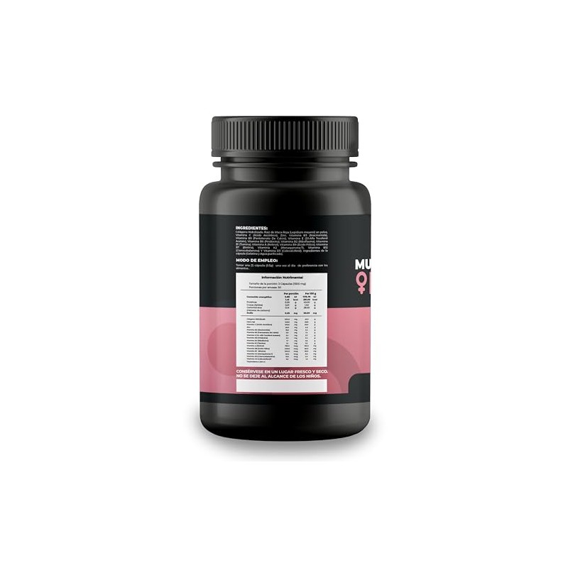 Multivitamínico Mujer Colágeno Hidrolizado Maca Roja Vitaminas Complejo Zinc Antioxidantes