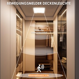 Birnetek® Ceiling Light with Motion Sensor Indoor 18 W