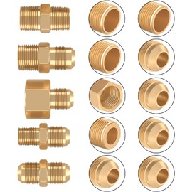NQN Upgraded 6 Feet High Pressure Braided Propane Hose Extension with Conversion Coupling 3/8" Flare to 1/2" Female NPT, 1/4" Male NPT, 3/8" Male Flare for BBQ Grill, Fire Pit, Heater