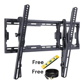 Tilting Tv Wall Mount for Most 37-75 Inch Tvs, Large Low Profile Tv Mount Wall