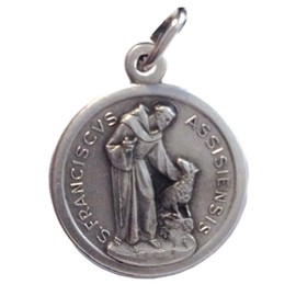 Saint Francis of Assisi Medal - The Patron Saints Medals -100% Made in Italy (St.Francis with the Wolf)