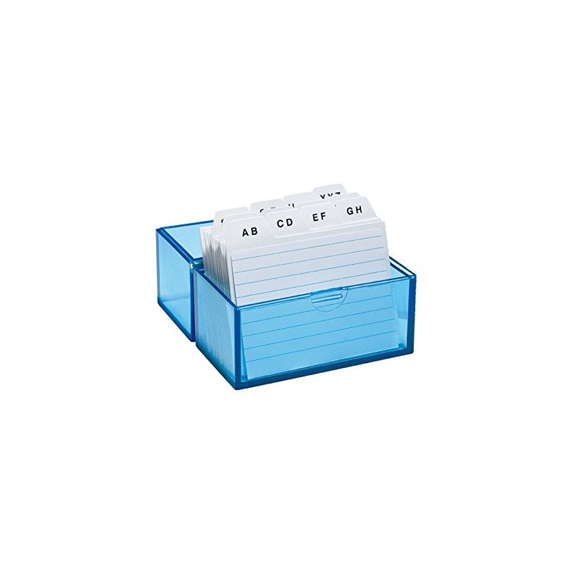 Wedo 2508303 Card Index Box, Standard A7 Landscape (Plastic with