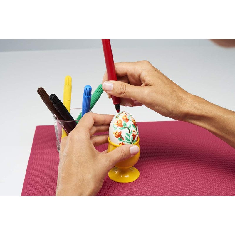 HEITMANN Egg Dyes, 6 Egg Paints, Pens, for Children, for