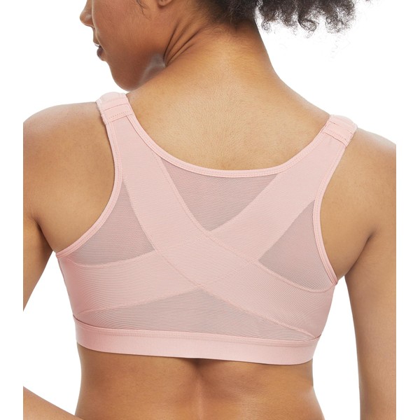 Exclare Women's Front Closure Posture Back Full Coverage Unpadded Wirefree