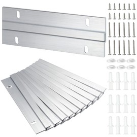 24 Pack French Cleat Hanger Headboard Wall Mounting Brackets Cleat Picture Hanger Kit Z Bar Hanger Supports with Plastic Expansion Tube Screws Silicone Dots for Picture Mirror Whiteboard (6 Inch)