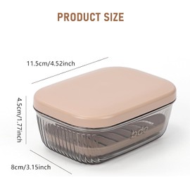 Plastic Travel Soap Holder Soap Case, 2Pcs Travel Soap Case Soap Leakproof Boxes,Leakproof Portable Soap Container with Lid,Travel Soap Container Portable Bar Soap Holder Leakproof Soap Case with Lid