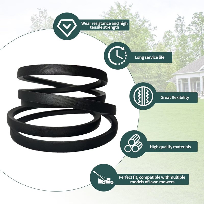 Dzzit 5/8" X 133" Mower Tractor Deck Replacement Belt Compatible