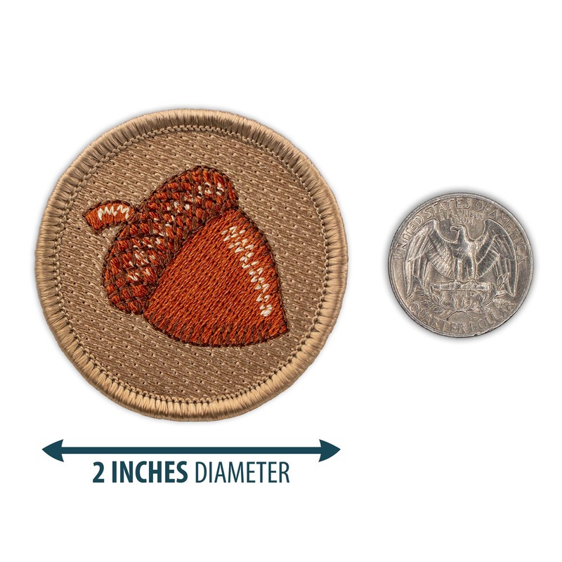 Acorn Patrol Patch - 2" Diameter Round Embroidered Patch (Peel