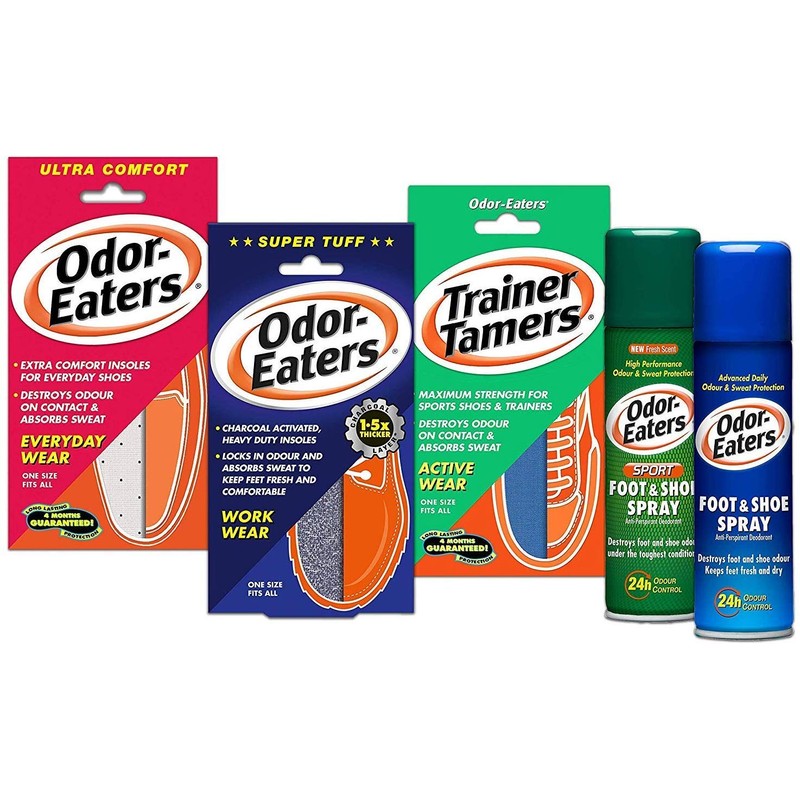 Odor-Eaters Trainer Tamers, Odour-Destroying, Super Strength Insoles, for Active wear,