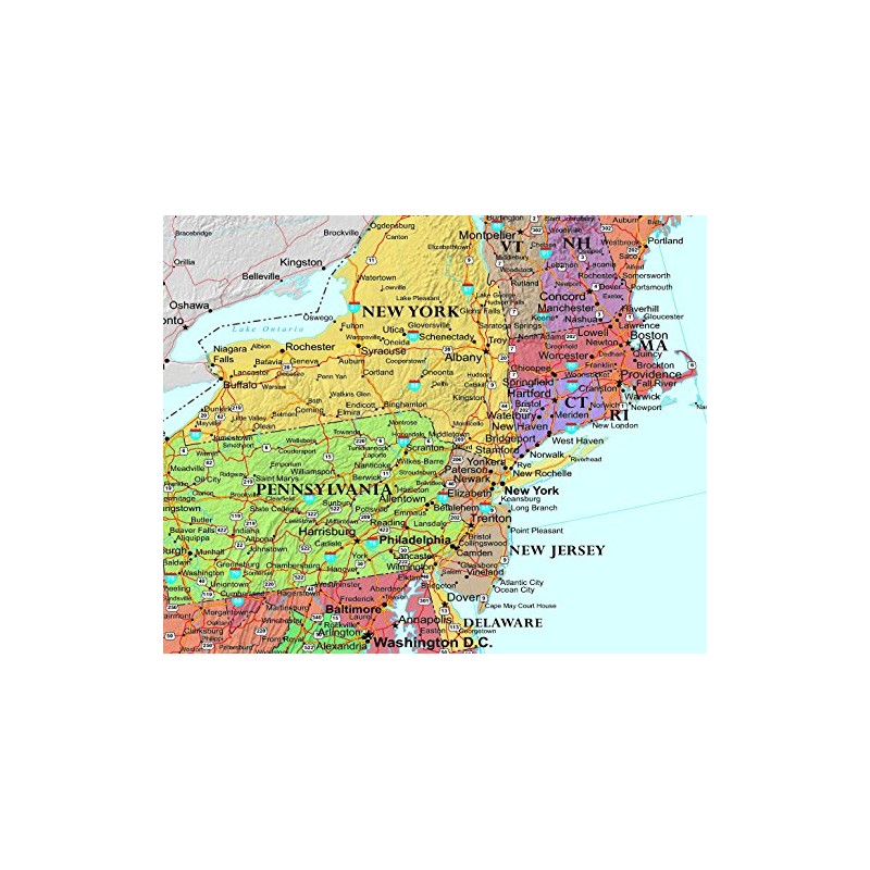 48x78 Huge United States, USA Classic Elite Wall Map Laminated