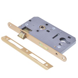 Aqbau® Door Lock for Profile Cylinder 72 / 50 mm DIN Left, Universal PZ Mortice Lock Front Door Lock Room Door Lock Interior Doors Metal Galvanised