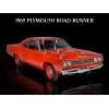 1969 Plymouth Road Runner in Red Metal Sign: 9x12" & Ships Free