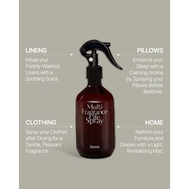 hetras. Multi Fragrance Life Spray 10.14 fl.oz, Pack of 2 | Room Spray and Air Freshener for Home & Office & Fabric Multi Purpose Spray (La Tulip Shower)