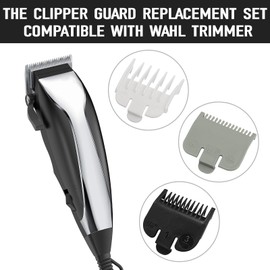 Guard Replacement for Wahl Clipper Guards Set, Hair Clipper Trimmer Guards #1-1/8" (3.0 mm), #1/2-1/16" (1.5 mm), #1.5#1-1/2-3/16" (4.5 mm) for Wahl, Clipper Guide Comb Replacements, 3 PCS