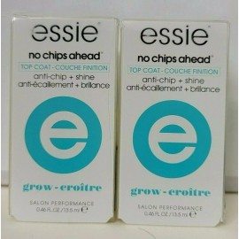 essie 2 pk ESSIE Grow NO CHIPS AHEAD TOP COAT Anti Chip + Shine 0.46 fl oz