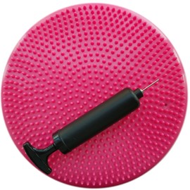 AppleRound Inflated Wobble Cushion with Hand Pump, Air Stability Board (Extra Thick), Core Balance Disc for Adults, Sensory Wiggle Seat for Kids, Flexible Seating for All Age, 13.5in / 34cm Diameter