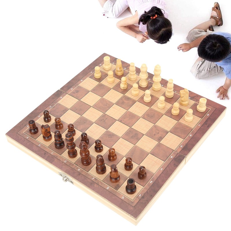 3‑In‑1 Chess Checkers Gobang Folding Chess Board Portable Interactive Chess