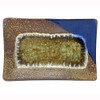 Dock 6 Pottery 10-inch Rectangular Tray with Fused Glass, Blue/Copper