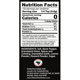 Lillie's of Charleston Chicken Wing Seasoning 2pk | Lemon Pepper + Ho-Lotta (Mild) | Also Great On Grilled or Fried Fish, Seafood and Vegetables | Keto Non-GMO No Preservatives Vegan | (2 pack shaker top - 7oz)