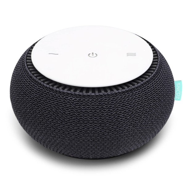 SNOOZ Smart White Noise Machine - Real Fan Inside for Non-Looping White Noise Sounds - App-Based Remote Control, Sleep Timer, and Night Light - Charcoal