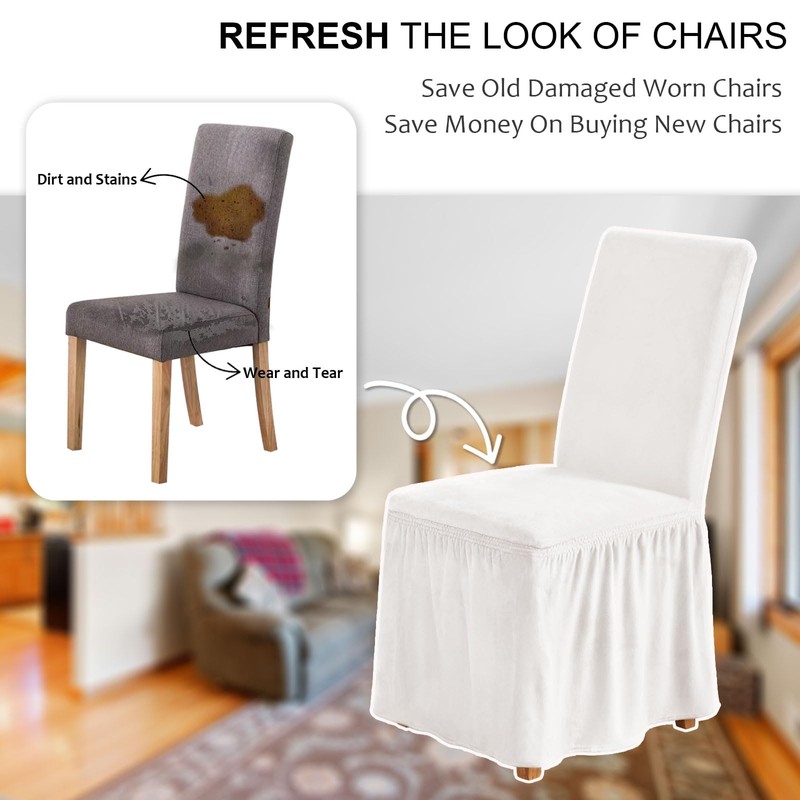 NICEEC Spandex Chair Covers for Dining Chairs Covers Set of