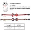 PTDECOR Christmas Cat Collars with Bow Bell, 2 Pack Kitten
