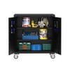 Garage Cabinets - Heavy-Duty Metal Storage Cabinet with 2 Adjustable