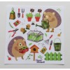Violette Stickers - HEDGEHOG GARDEN - 4x4 Square of NEW