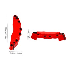 Kisangel 1 Pair Brake Caliper Covers Durable Caliper Protectors for Car Models Easy Installation Stylish Upgrade for Vehicle Aesthetics Small Red