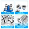 Pack of 8 Push Button 16 mm Push Buttons, Metal