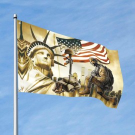 Tribute to Veterans 3x5 Ft Patriotic Banner Outdoor Flags Veterans Day Event ​Decoration Flags Memorial Day,4th of July Independence Day Flag