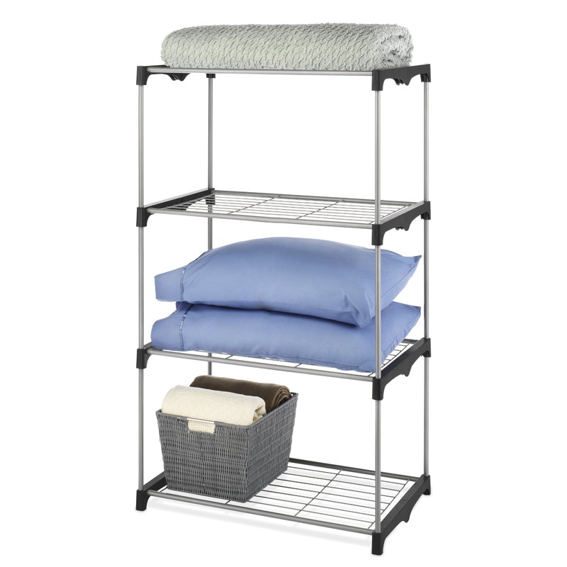 Whitmor 4 Tier Shelf Tower - Closet Storage Organizer